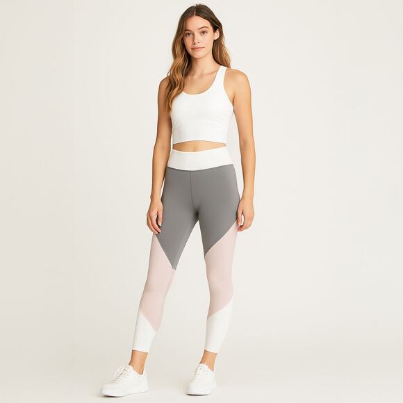 NWT Threads 4 Thought Gray White Pink Sz M Leggings - Picture 12 of 12